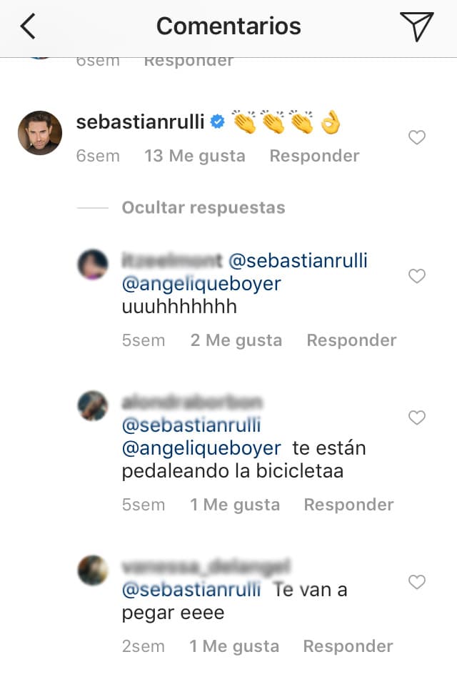 Este mensaje llamó la atención de varios usuarios quienes etiquetaron a Angelique Boyer y la alertaron porque no era la primera vez que le dejaba comentarios en Instagram.