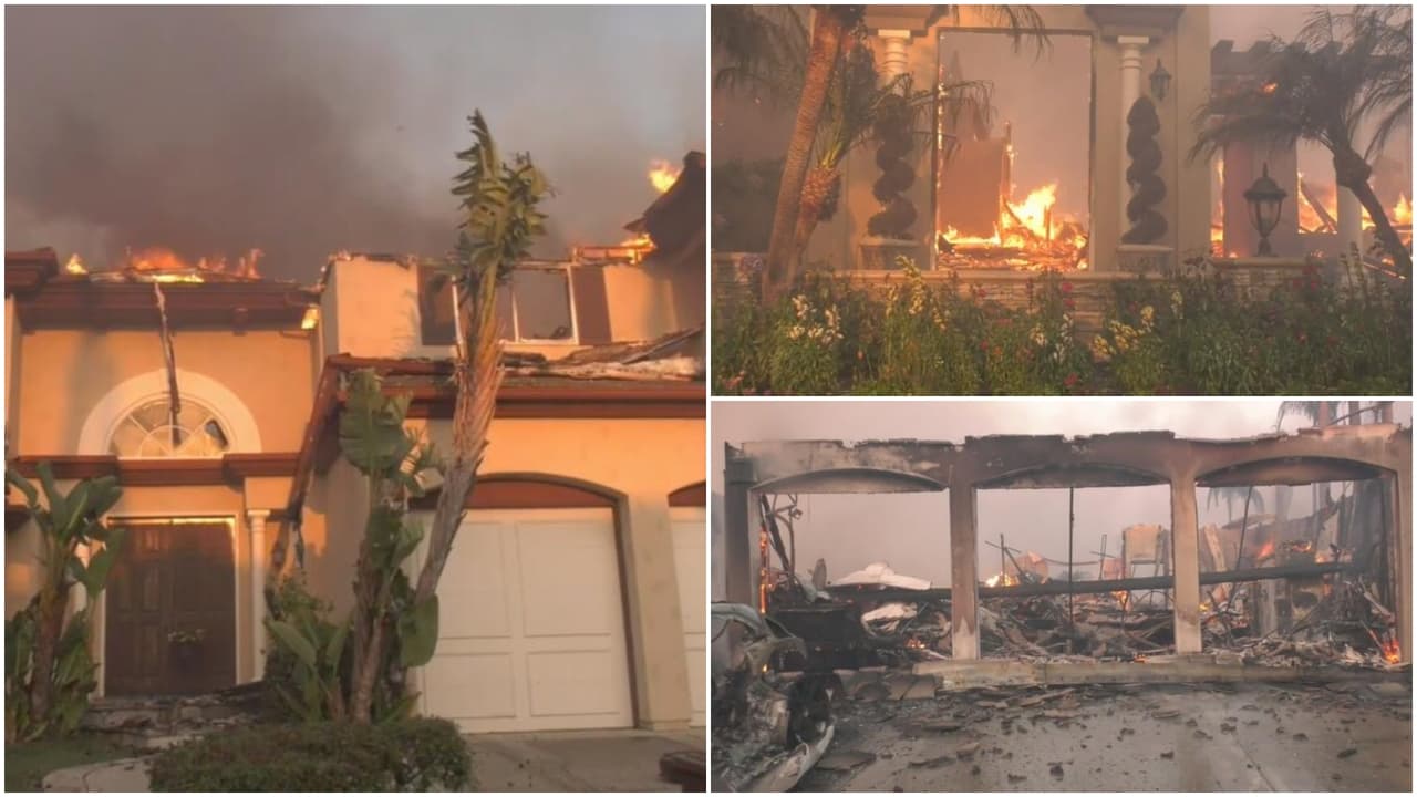 Incendio Coastal destruye 20 casas millonarias y hay 100 amenazadas: ordenan evacuaciones