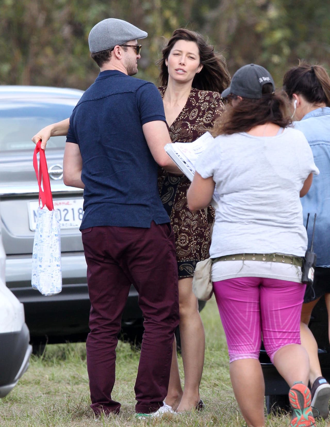 Después, siguieron su camino hacia el trailer de la actriz.