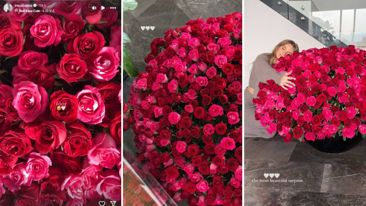 Irina Baeva presumió el regalo de San Valentín que le enviaron.