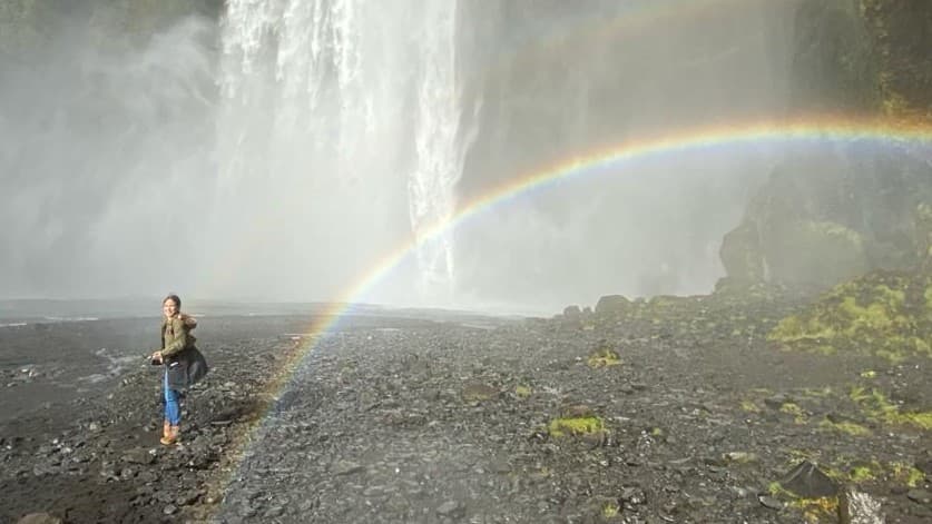 La mexicana Tania Zarak Quintana en Islandia en una foto sin fechar.