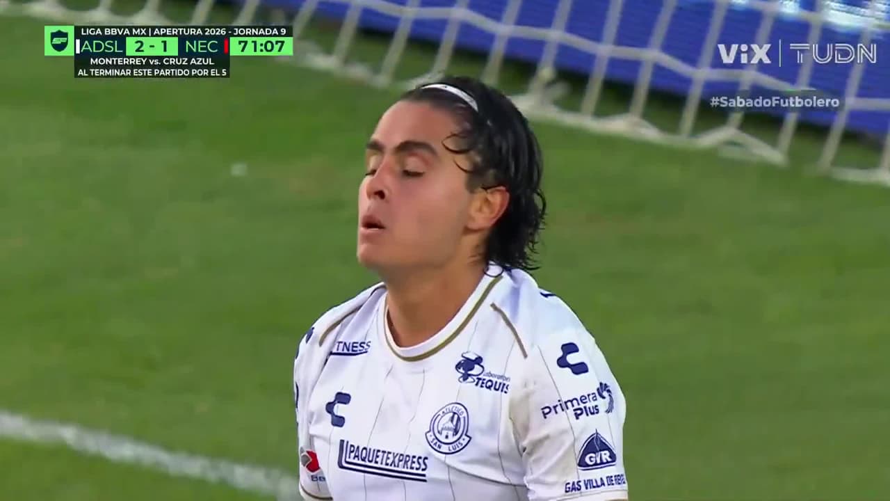 ¡Defensa del Necaxa evita el tercero de San Luis! David Rodríguez se pierde la oportunidad