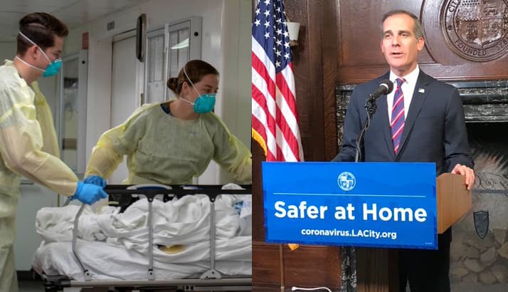 "Con aplausos" el alcalde de Los Ángeles invita a reconocer a los trabajadores de la salud