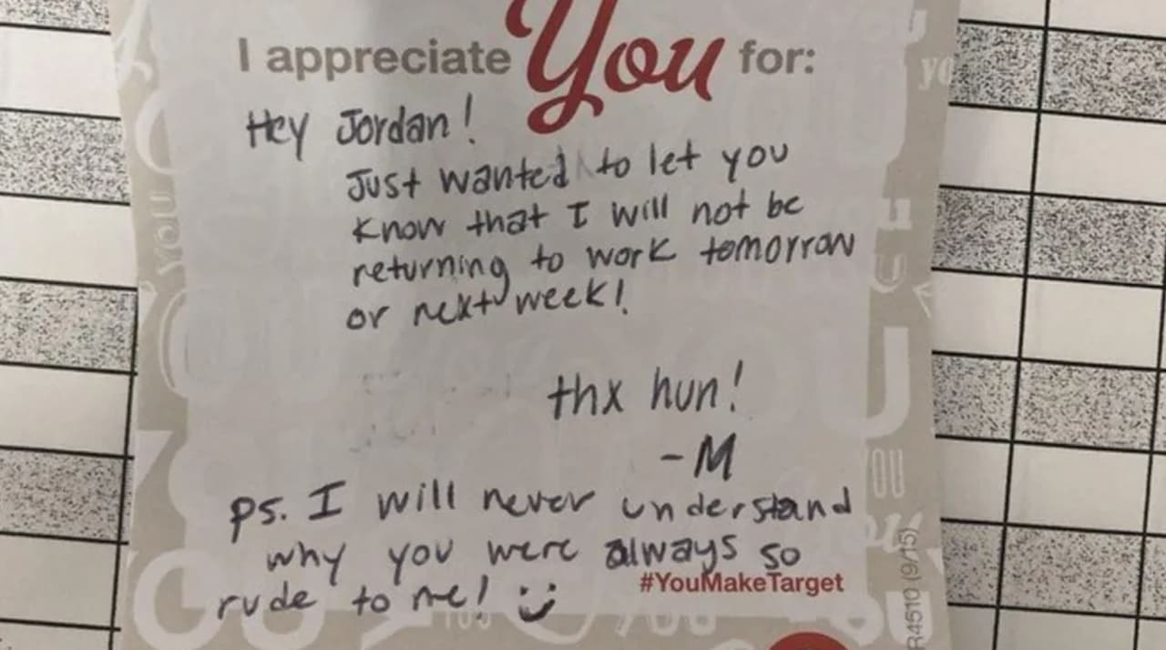 Dejar una nota es suficiente.
<br>