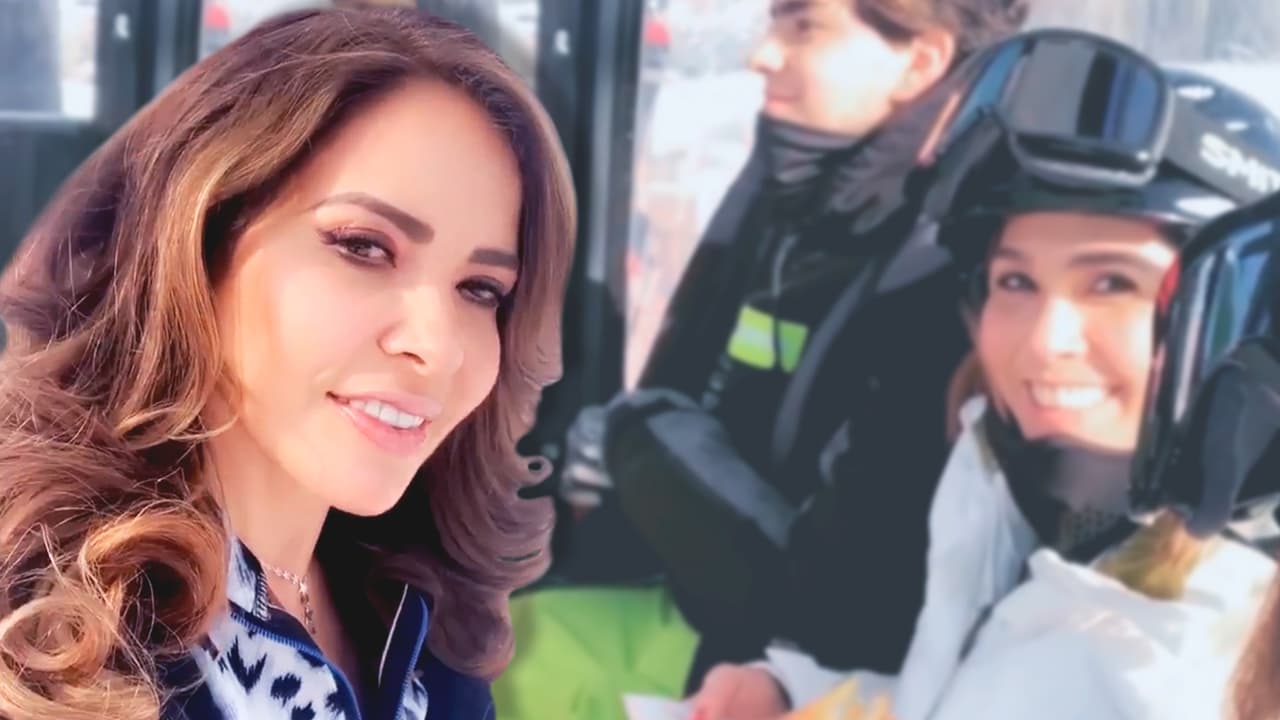 Gloria Trevi apenó a su hijo Ángel Gabriel al mostrarse muy emocionada por ir a esquiar