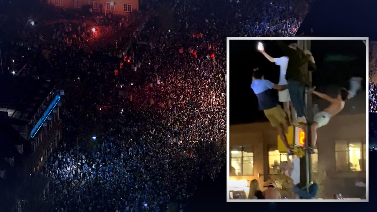 Varios heridos y un arrestado en la celebración de la victoria de UNC sobre Duke 