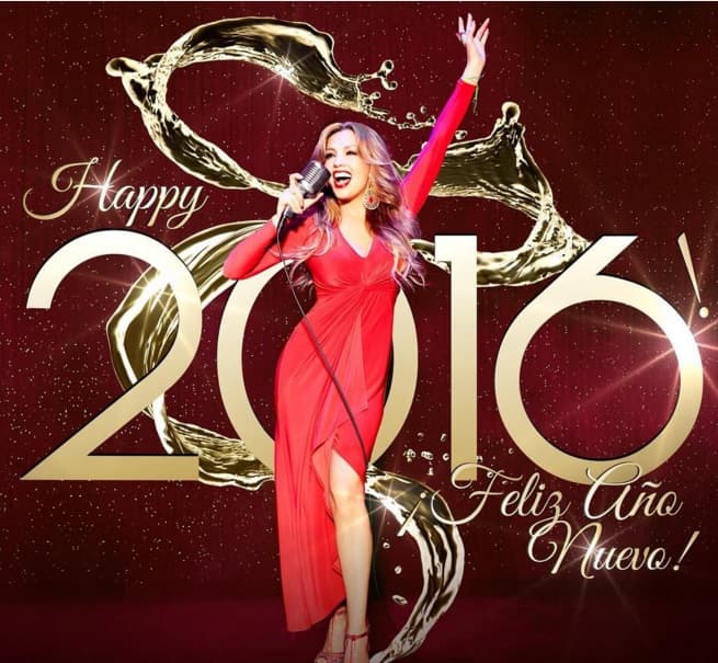 Otra que llega dispuesta a comerse el 2016 es Thalía, quien en sus redes no contuvo la emoción por la llegada de este año.