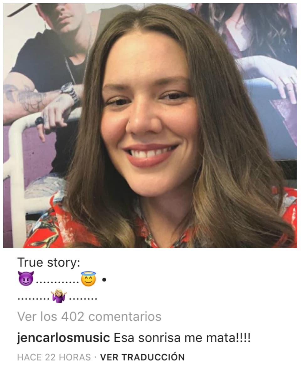 Al parecer es la sonrisa de Joy una de las razones que dejan encantado a Jencarlos.