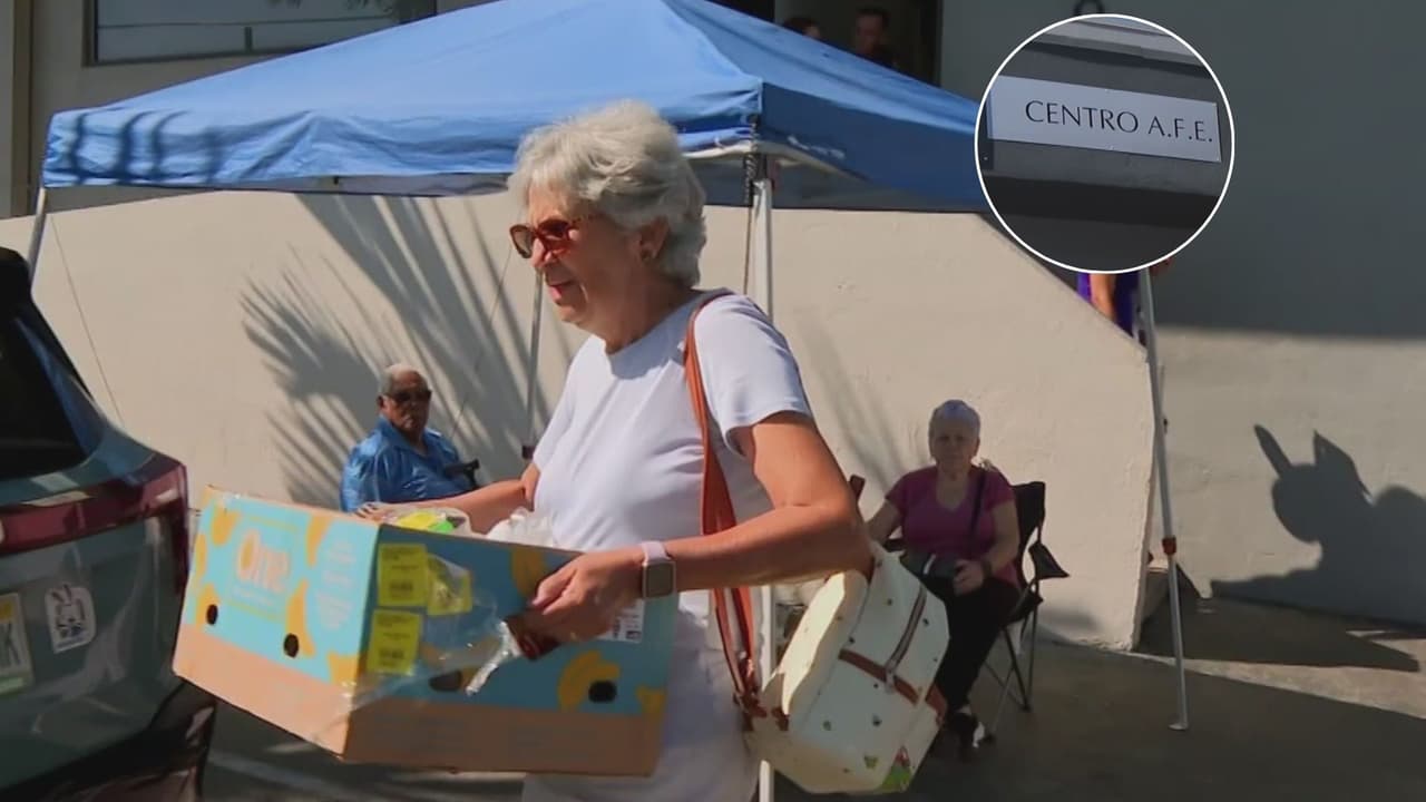 Decenas de personas acuden a bancos de alimentos al sur de la Florida