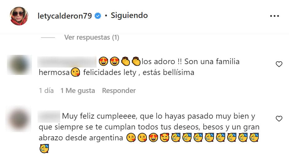 Varios de los seguidores de la actriz de 
<b><a href="https://vix.com/es/detail/series-2290?utm_medium=internal_referral&utm_source=univision&utm_campaign=breaking_news&utm_content=ed_entertainment&utm_term=slideshow" target="_blank">Valeria y Maximiliano, un clásico que también puedes ver gratis en ViX</a></b>, se unieron a las felicitaciones a través de Instagram.
<br>