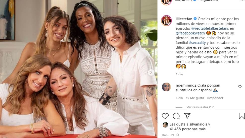 El programa, compuesto de ocho episodios, se transmite una vez por semana a través de Facebook Watch y la respuesta del público ha sido gratificante para Lili y su familia, así lo expresó la conductora en Instagram.