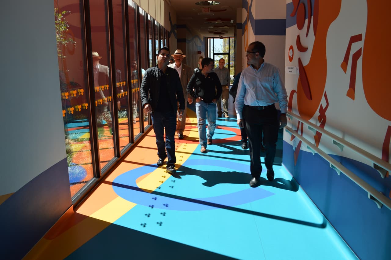 Los muchachos hicieron un tour de todas las instalaciones