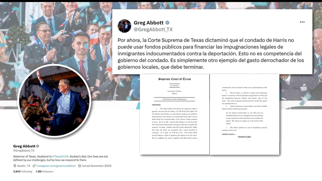 Corte Suprema de Texas frena fondos del condado Harris para defensa de inmigrantes en proceso de deportación
