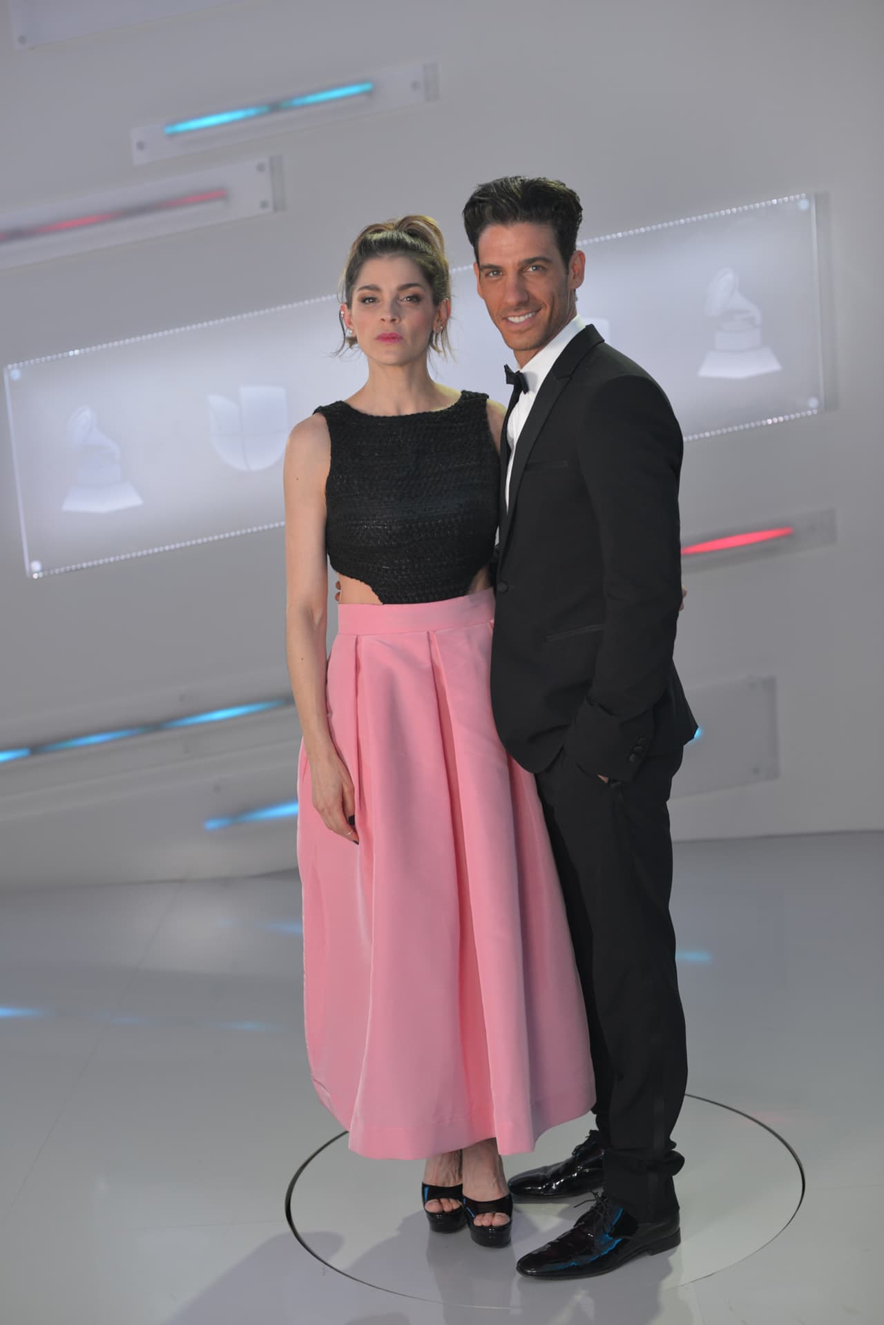 Irene Azuela con Erick Elías.