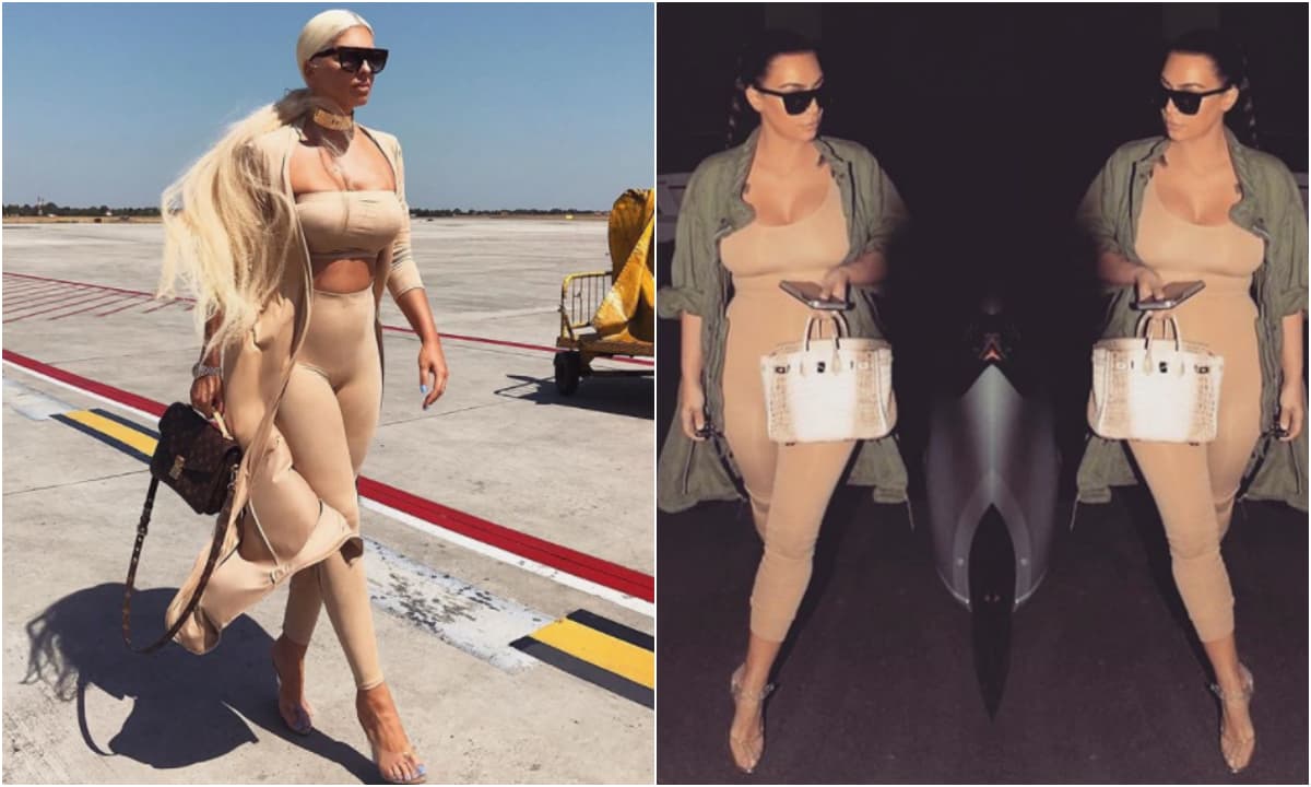 Los looks de Kim Kardashian han coincidido con los de Jelena Karleusa. Además, la cantante serbia tiene también un cuerpo parecido al de esta famosa empresaria.