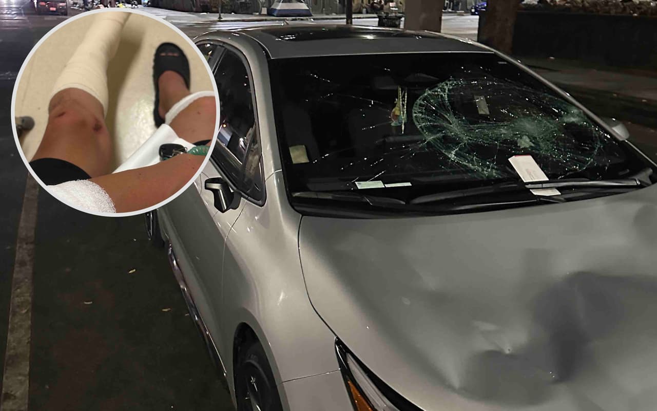 Turba de adolescentes en bicicleta golpea a migrante y destroza su vehículo en Los Ángeles