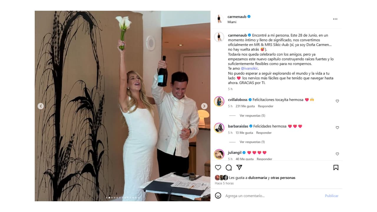 Así presumió su embarazo en plena boda.