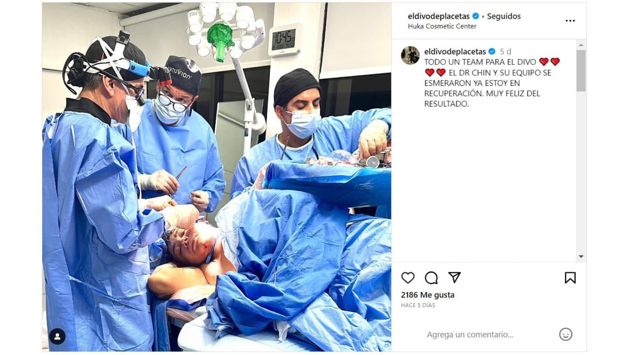 Eduardo Antonio se dejó ver así en el quirófano.