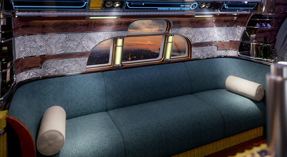 Este acogedor diván hecho de costosos materiales invita a socializar.