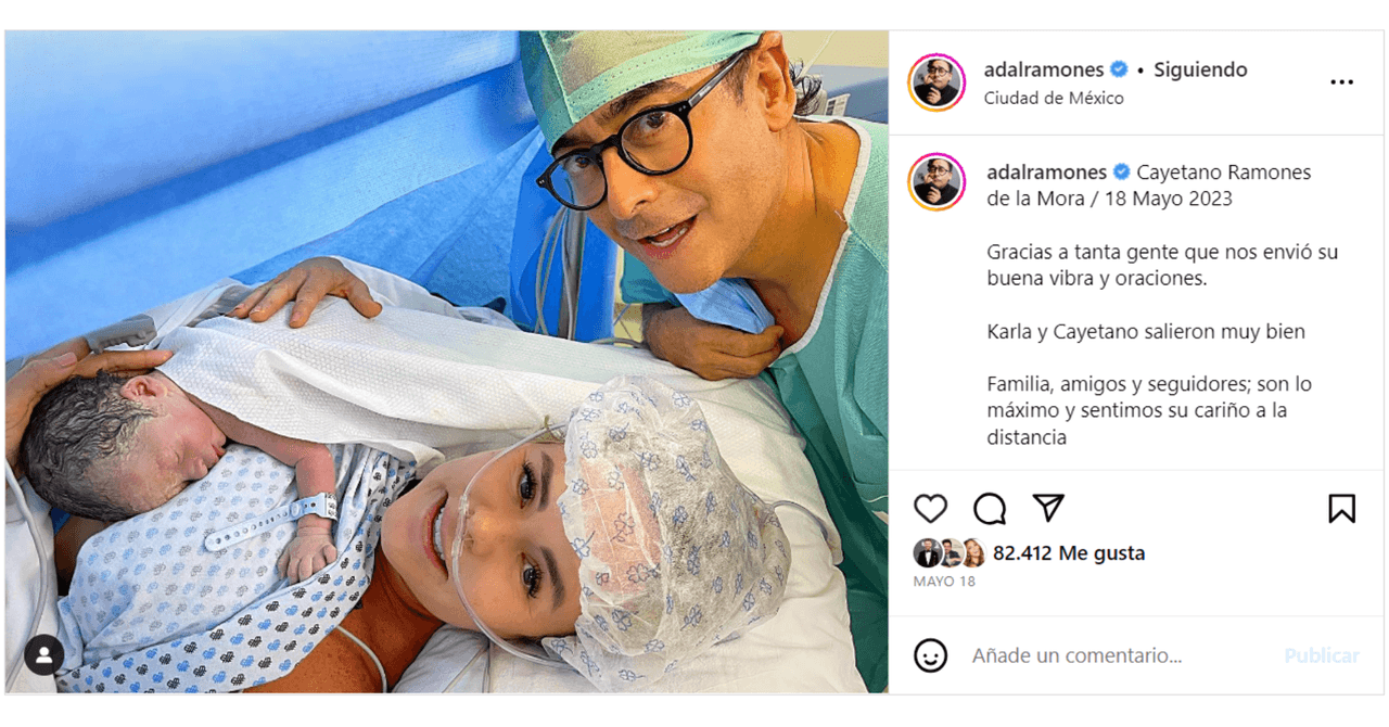 Adal Ramones se convirtió en padre por cuarta vez este 2023