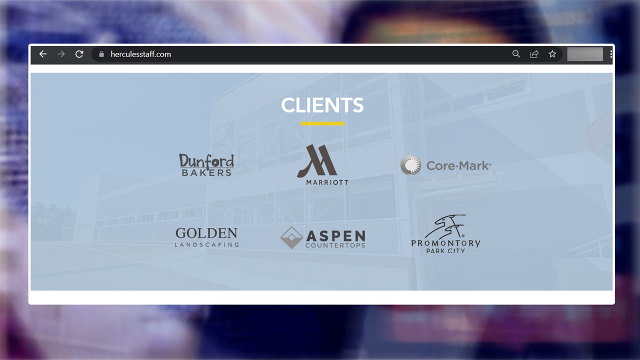 En su página web, Hercules Staffing señala a varias empresas como parte de sus clientes.