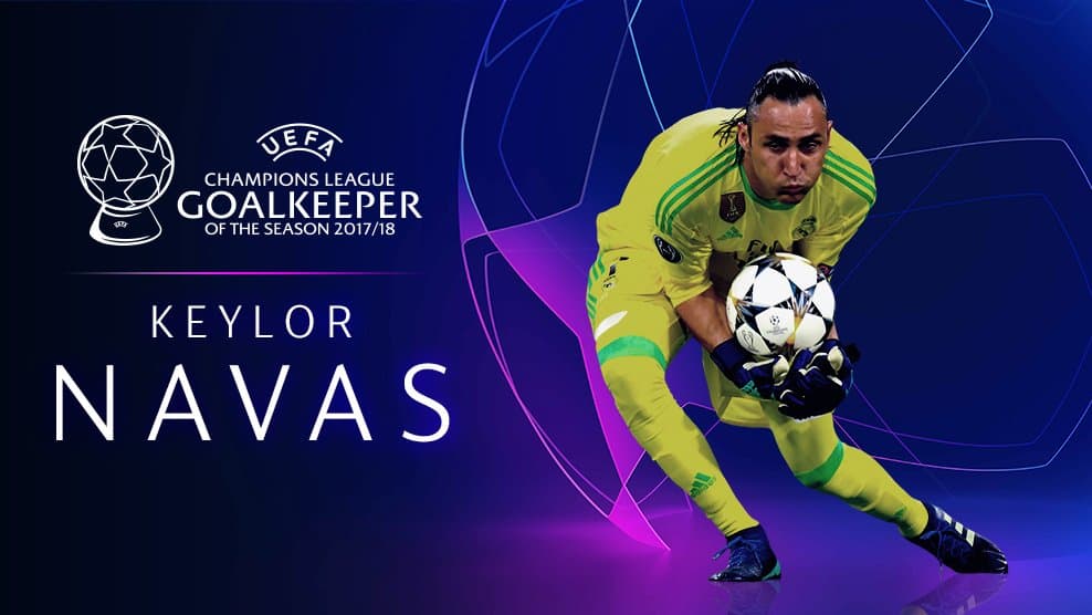 El siguiente galardón que se entregó fue el del Mejor Portero de la Temporada, entregado al costarricense Keylor Navas.