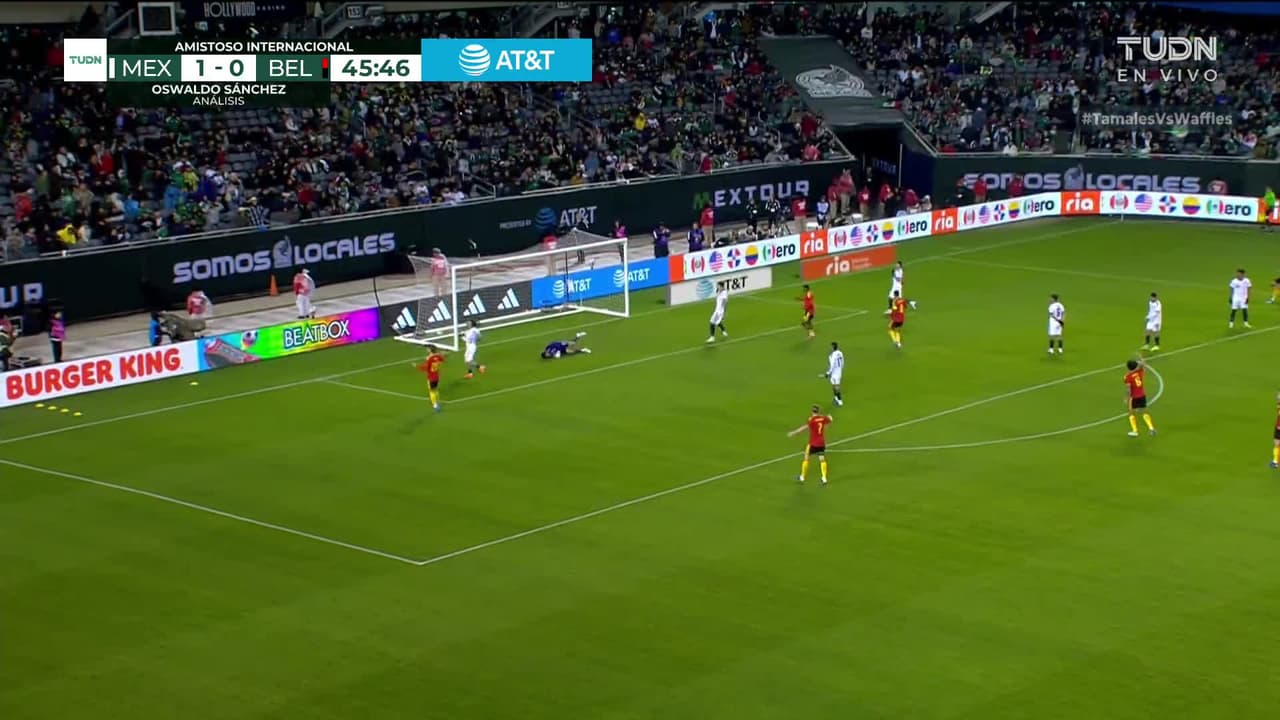 ¡GOL!  anota para Bélgica. Dodi Lukébakio