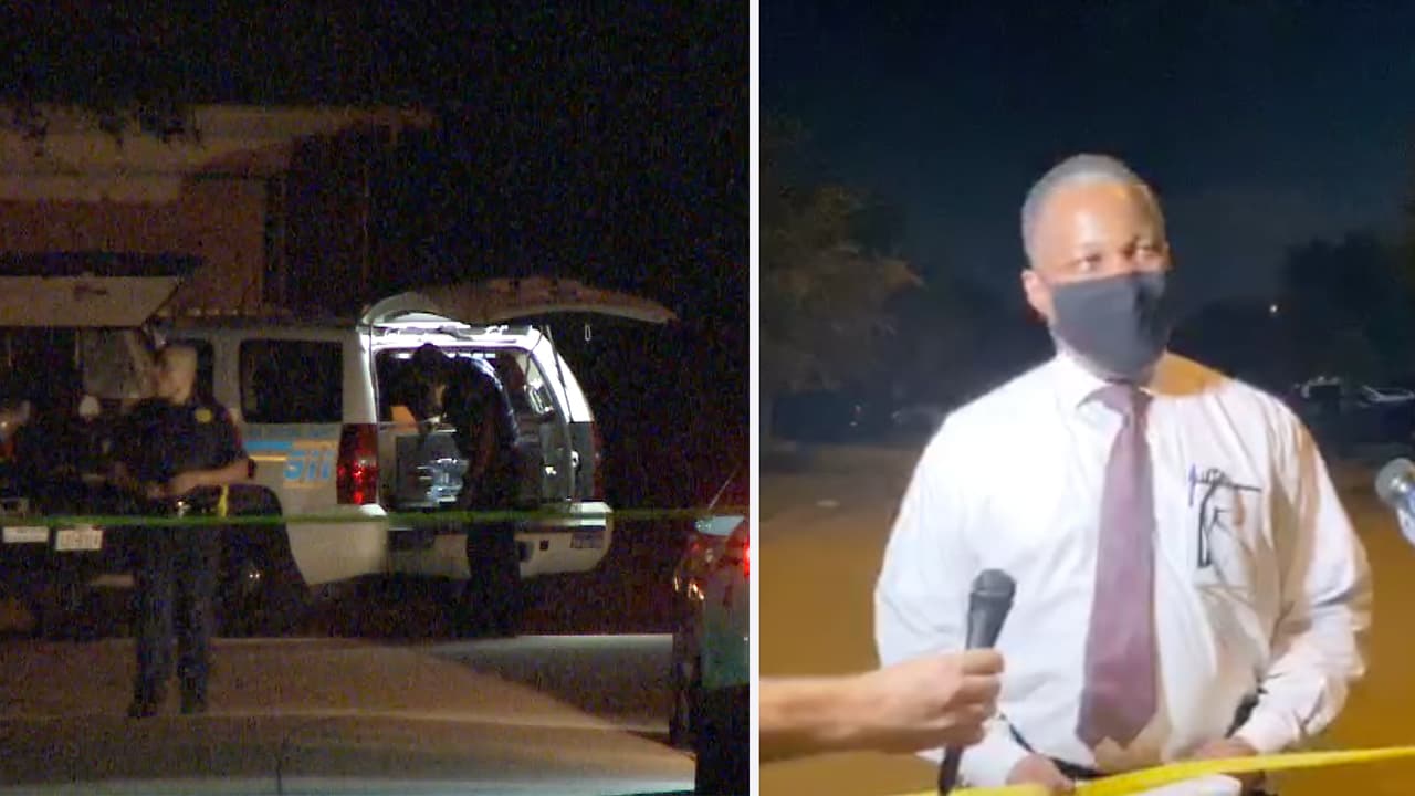 Una discusión entre el sospechoso y su madre fue subiendo de tono, se volvió un altercado físico hasta que terminó en tiroteo que dejó a una joven de 23 años con una herida en el pecho”, indicó Pinkins.