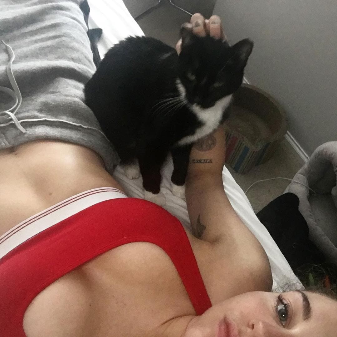 Otra cantante amante de los gatos es Miley Cyrus.