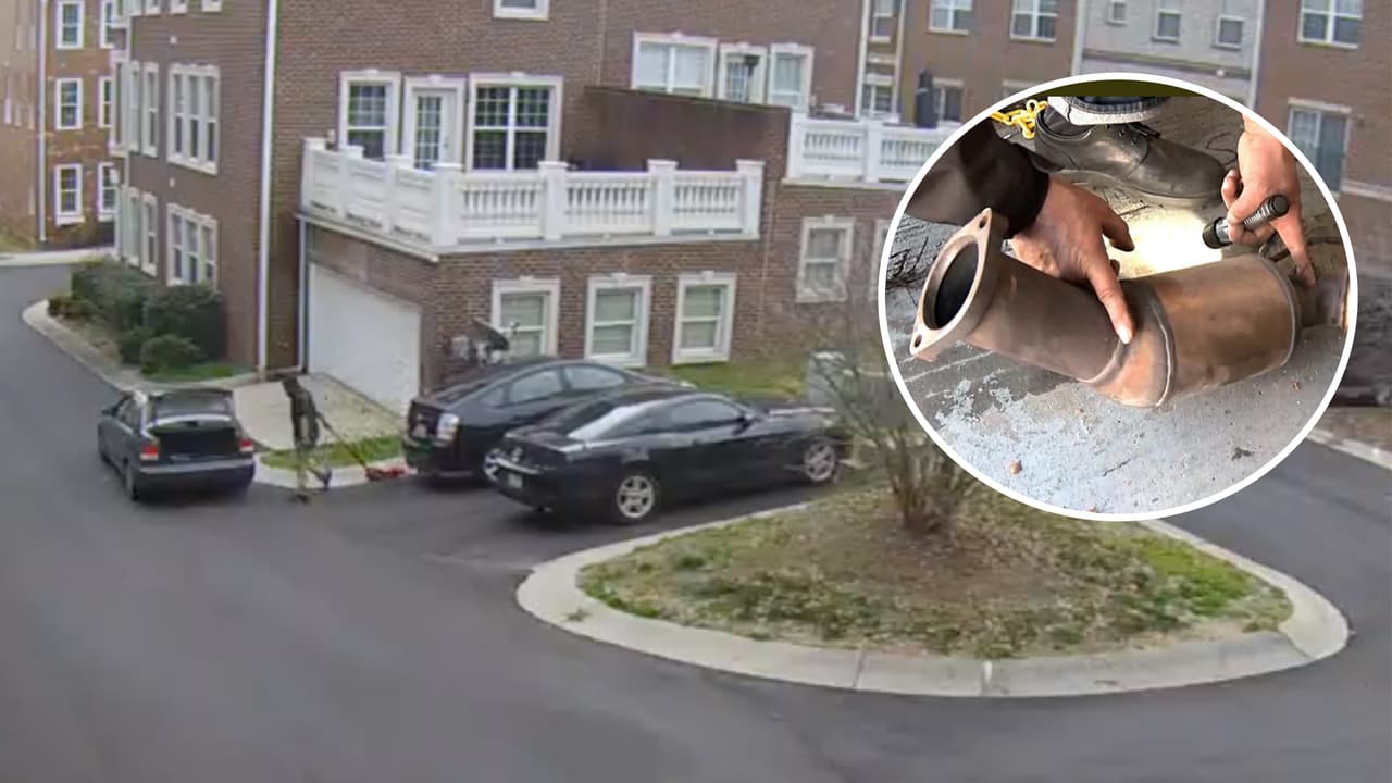 Video capta a ladrón robando un convertidor catalítico en menos de 2 minutos 