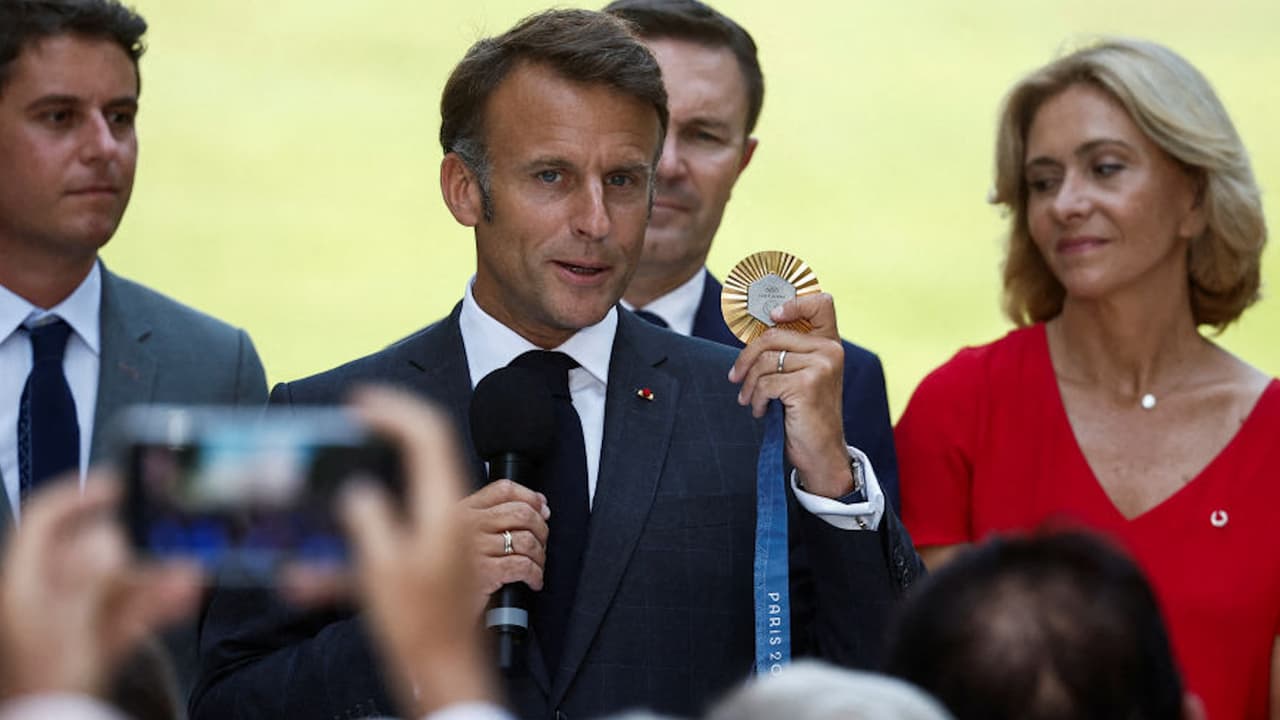  El presidente francés, Emmanuel Macron, considera que Paris 2024 fue un éxito