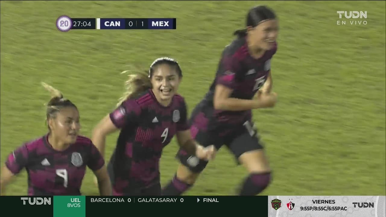 ¡Cayó el primero! Anette Vázquez le pega precioso para el 0-1 de México