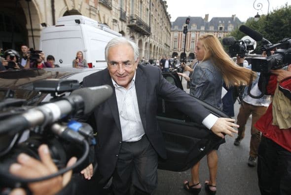 19 de diciembre de 2011: Strauss-Kahn regresa a la vida pública asistiendo a una conferencia del grupo chino NetEase en Pekín.