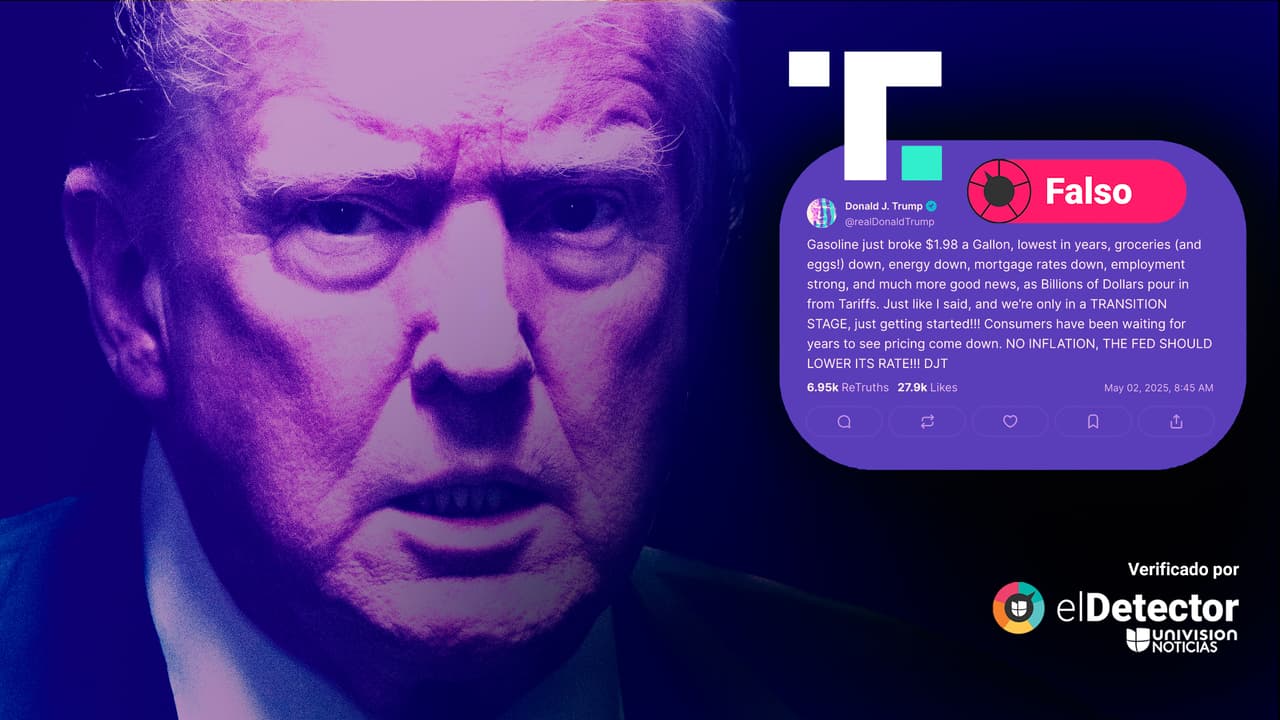 Es falso que el precio del galón de gasolina en el país sea de “1.98 dólares”, como afirmó Trump