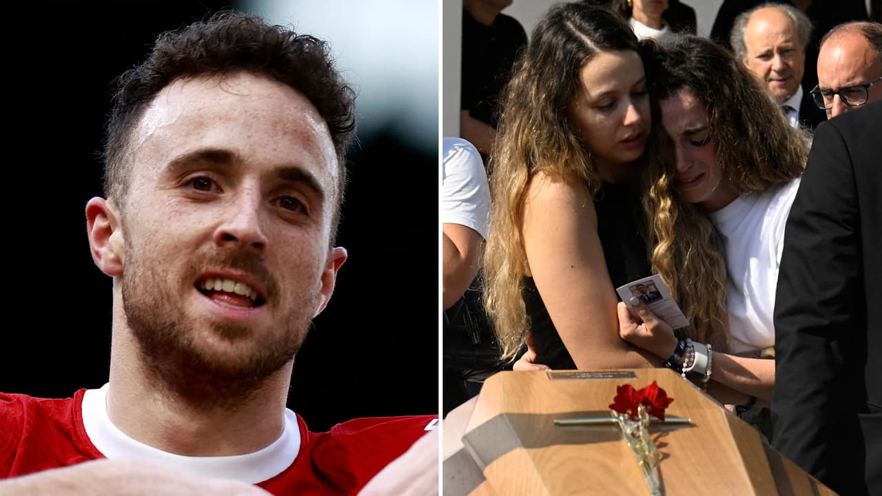 En llanto y devastada: esposa de Diogo Jota carga ataúd del fallecido futbolista durante funeral 