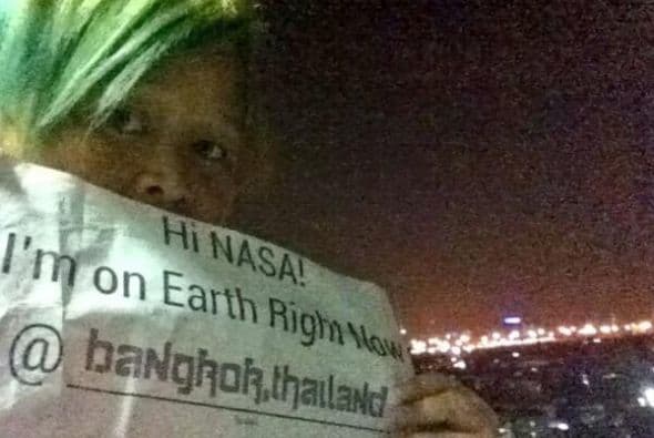 Muchas de las fotos fueron subidas desde Estados Unidos, esta por ejemplo la subió una chica californiana. Fotos tomadas de Twitter