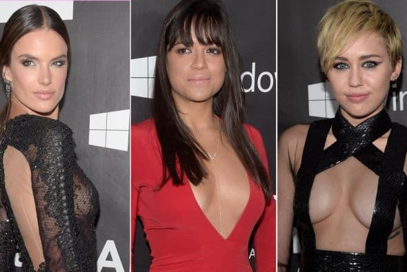 Estas famosas decidieron que no permitirían que las bajas temperaturas arruinaran sus 'looks' y apostaron por escotes tan hot, que calentaron a Los Ángeles.