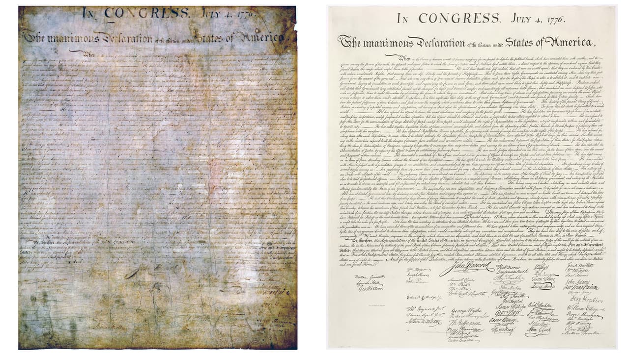 <b>56 personas firmaron la declaración de Independencia</b>, en la ciudad de Philadelphia, Pennsylvania. “Sostenemos como evidentes estas verdades: que los hombres son creados iguales; que son dotados por su Creador de ciertos derechos inalienables; que entre estos están la vida, la libertad y la búsqueda de la felicidad”, una de los fragmentos más conocidas del documento.