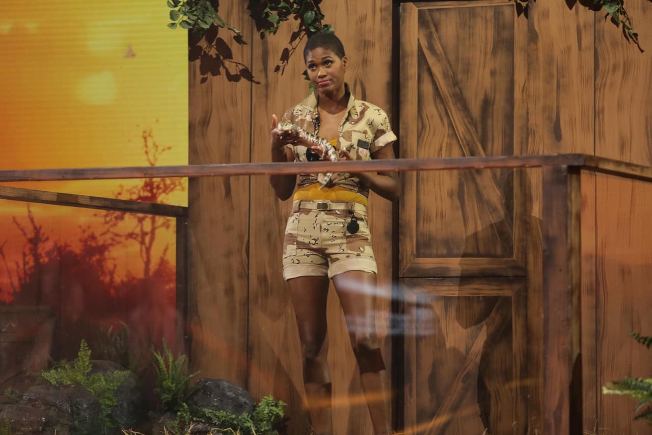 A Ceylin le tocó hablar de un reptil.