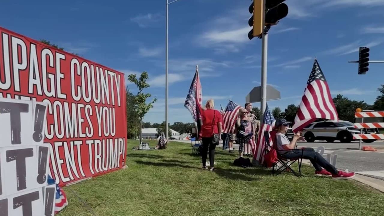 Visita de Trump a Chicago provoca manifestaciones durante la Presidents Cup