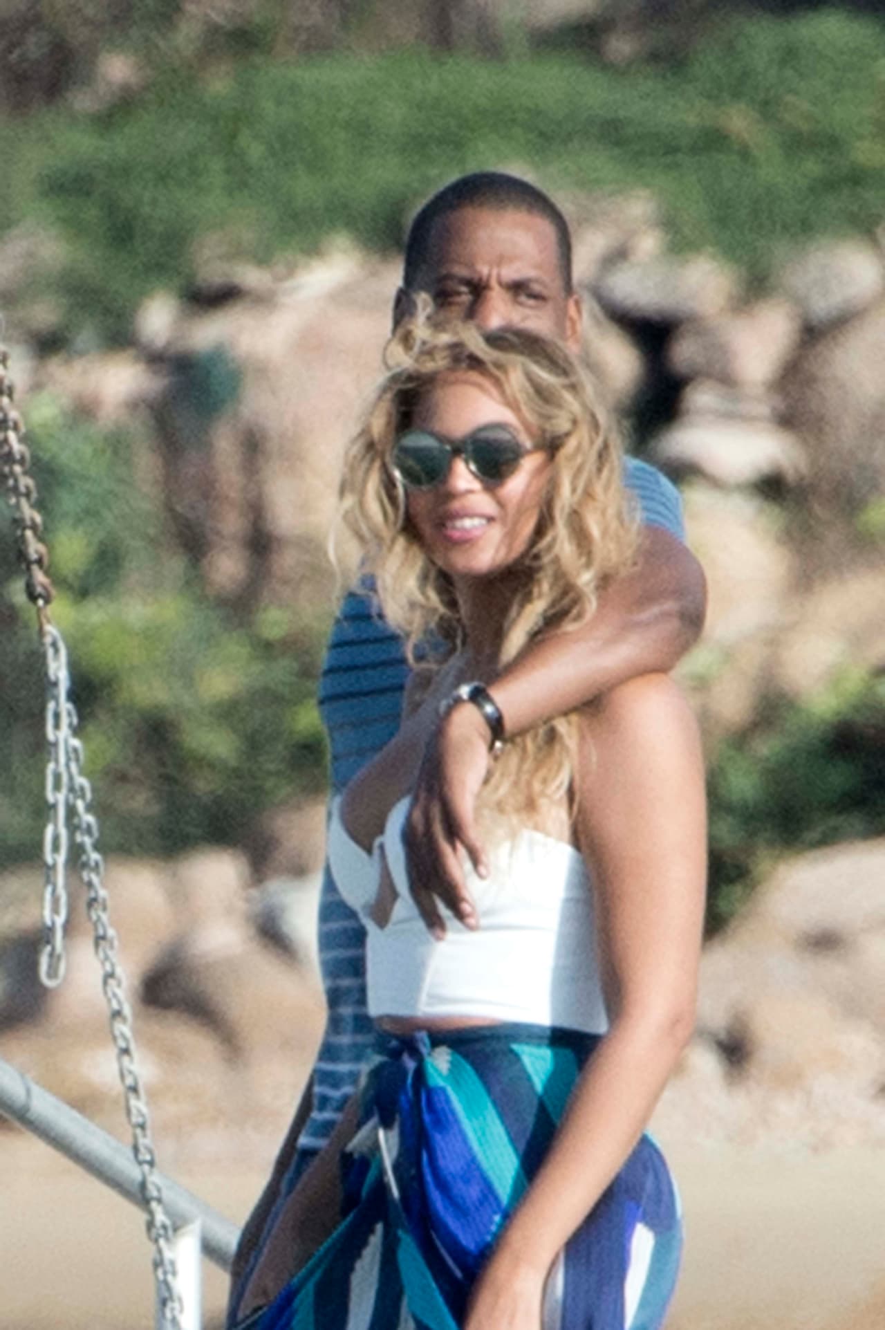 'Bey' tenía un semblante súper relajado y feliz.