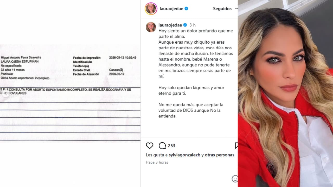 Laura Ojeda reveló que sufrió un aborto espontáneo incompleto.
