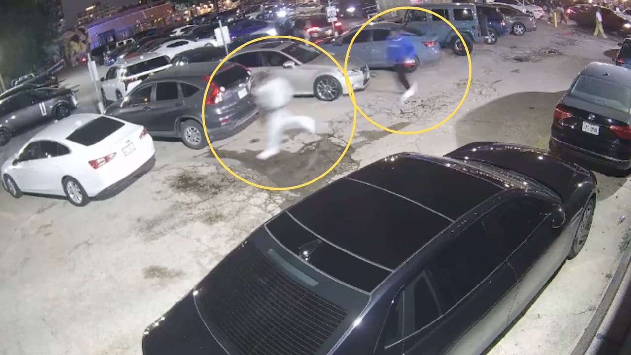Cámara de seguridad capta a dos personas de interés cerca de la escena del tiroteo en Deep Ellum.