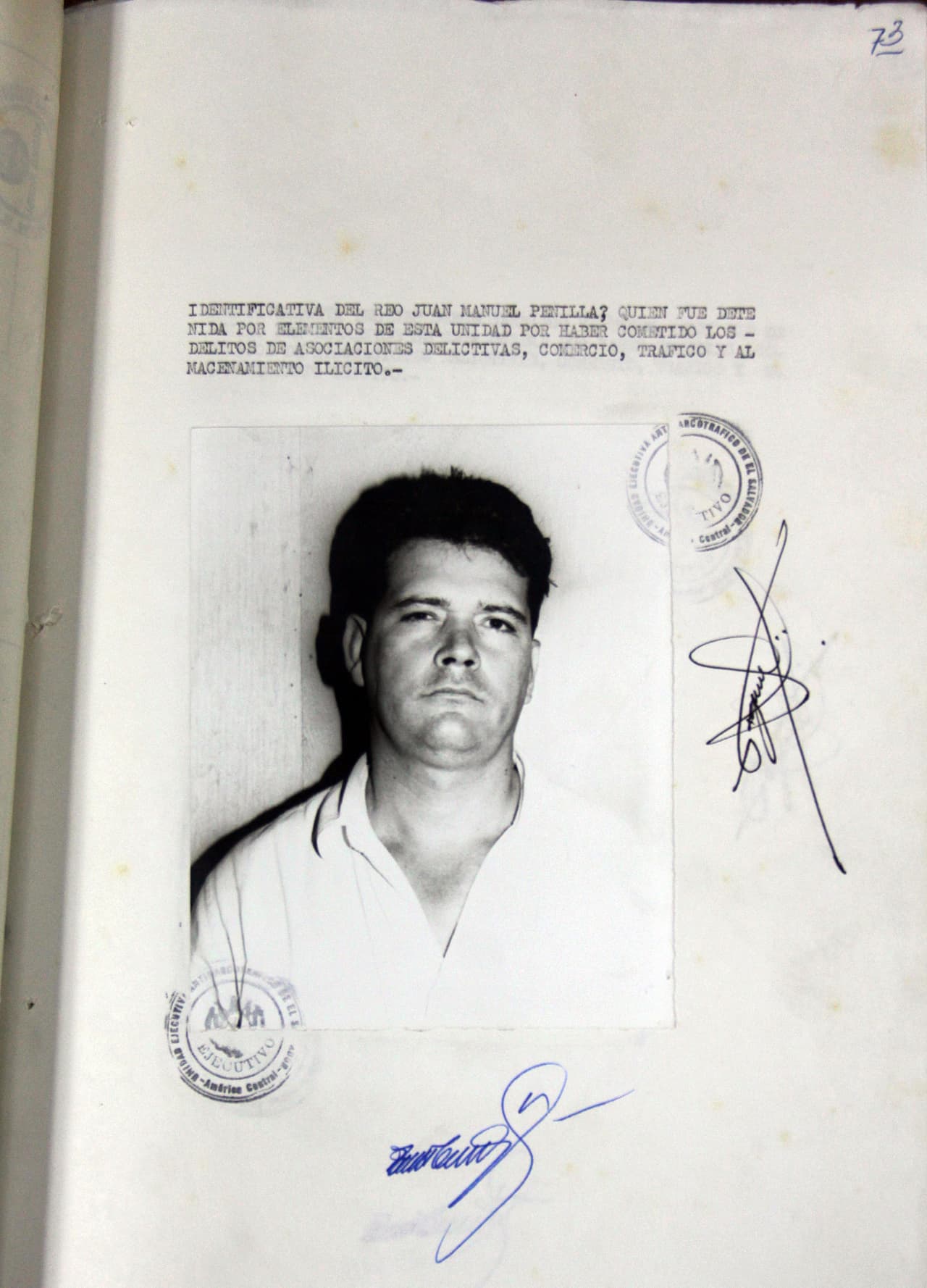 Juan Manuel Penilla, socio de El Chapo Guzmán detenido en San Salvador en junio de 1993.