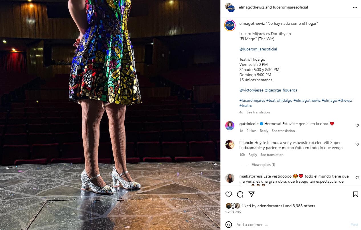 Aunque su debut en los escenarios musicales fue al lado de sus padres, ahora agradece estar sola en el teatro y es consciente de la responsabilidad que tiene al protagonizar la obra.
<br>