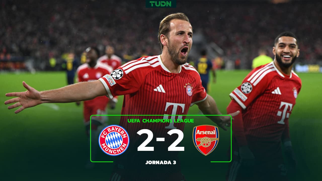 Harry Kane brilla con gol y asistencia con Bayern en empate ante Arsenal
