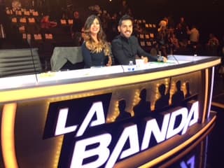 José Santana y Saritza Alvarado disfrutaron de la transmisión del show previo a la gran final de La Banda.