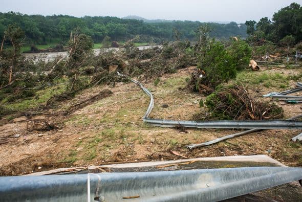Algunas zonas de la capital texana quedaron bajo el agua luego de las intensas lluvias de los últimos días.