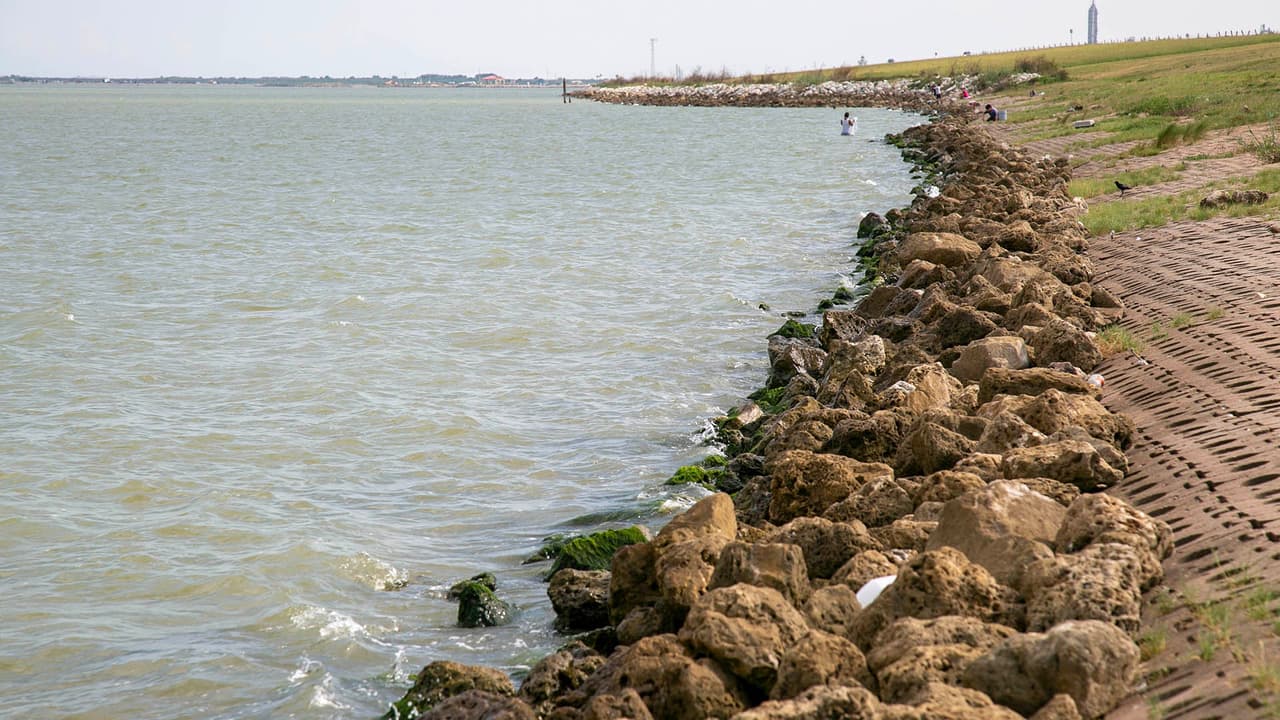 La calle Skyline Drive, ubicada en Texas City justo antes del dique, ofrece espacios costeros para que las familias lleven a sus hijos a un día de picnic o pesca. Es gratis porque no es adentro del Texas City Dike.