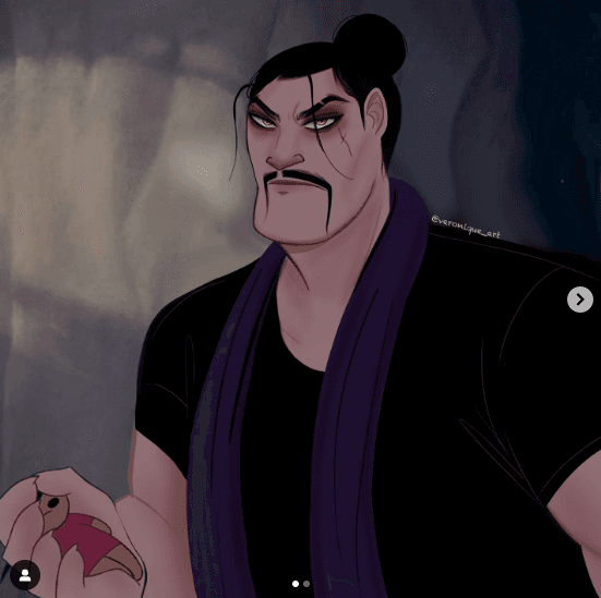 <b>Shanyu de ‘Mulan’ </b>
<br>En 1998 llegó a la pantalla grande la película ‘Mulan’, que conquistó a chicos y grandes por su historia; uno de los personajes que llamó la atención fue Shanyu, quien con un ‘glow up’ (como físico favorecedor) tiene suficiente cabello y aunque no deja de ser atemorizante, ahora luce más estilizado.